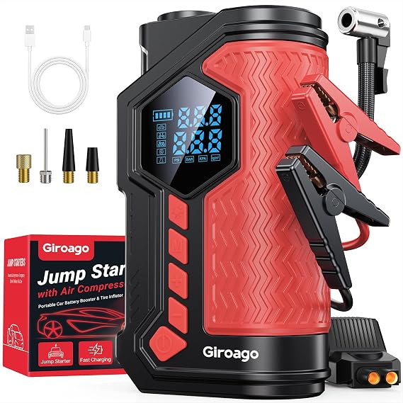 6000A Jump Starter with Air Compressor