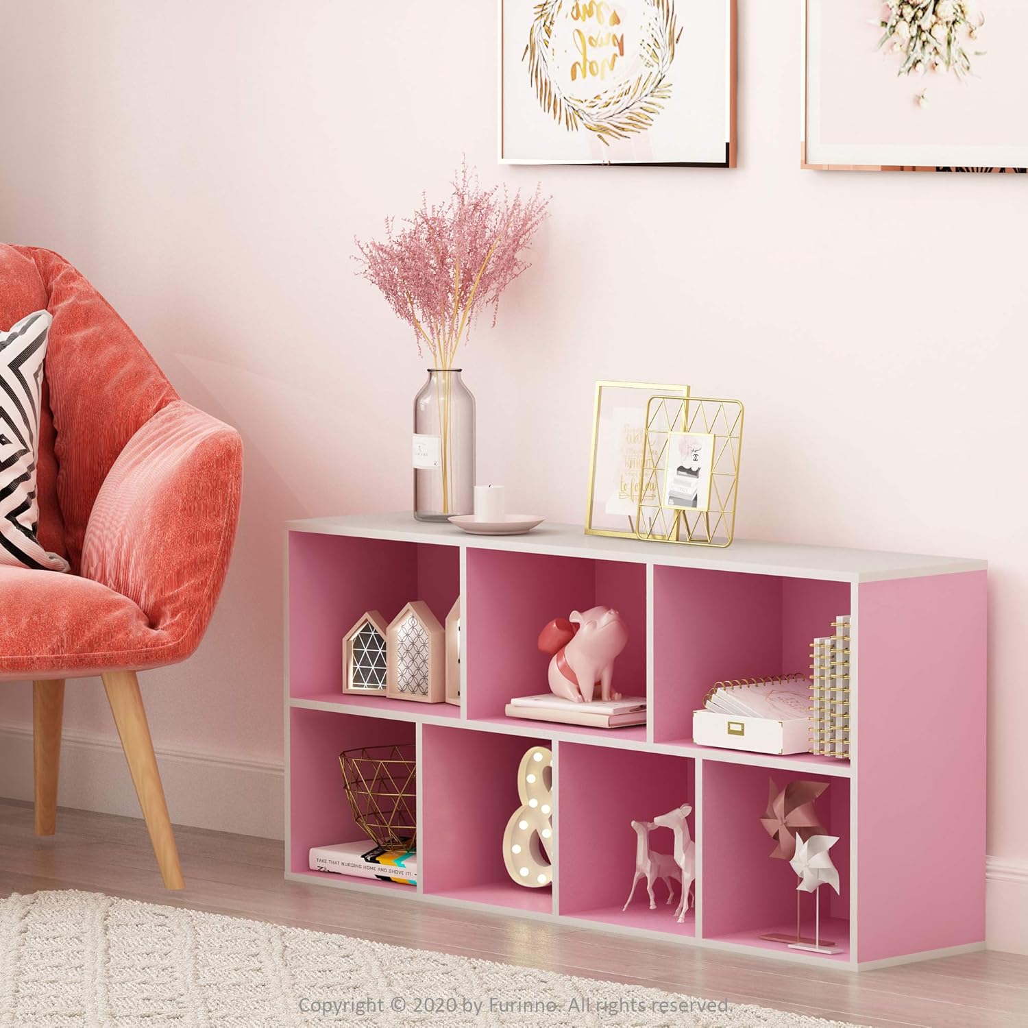 Furinno 7-Cube Reversible Open Shelf